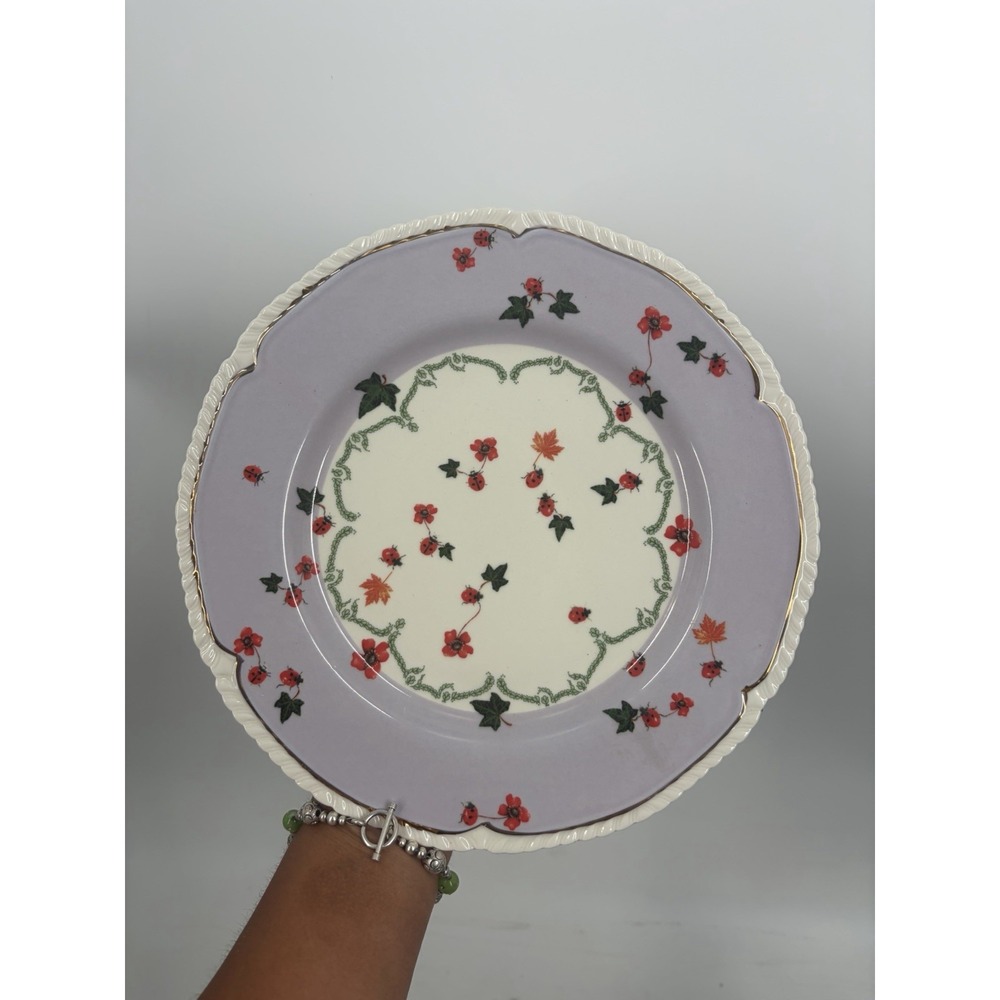 Anthropologie Lou Rota Nature's Table Ladybug Plate 9.25"